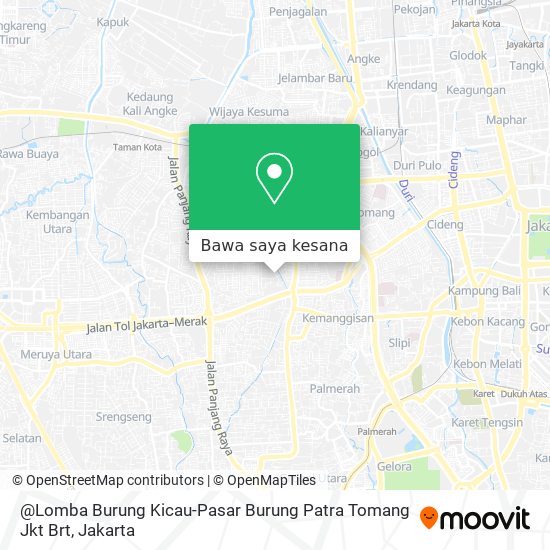 Peta @Lomba Burung Kicau-Pasar Burung Patra Tomang Jkt Brt
