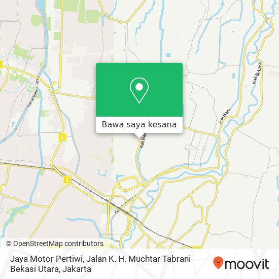 Peta Jaya Motor Pertiwi, Jalan K. H. Muchtar Tabrani Bekasi Utara