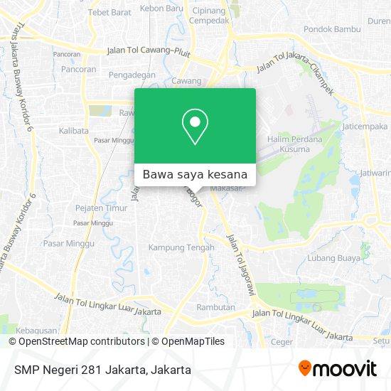 Peta SMP Negeri 281 Jakarta