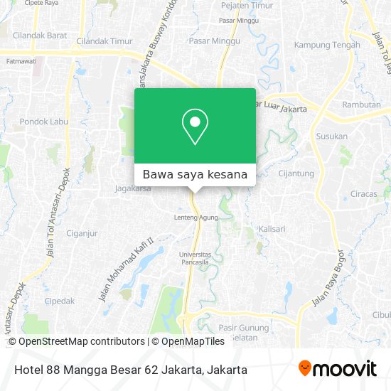 Peta Hotel 88 Mangga Besar 62 Jakarta