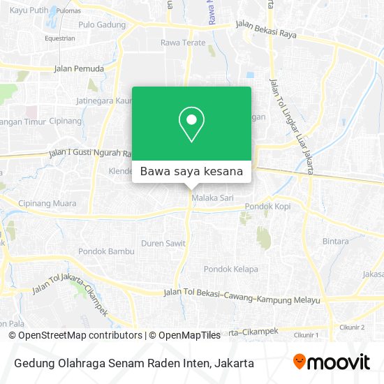 Peta Gedung Olahraga Senam Raden Inten