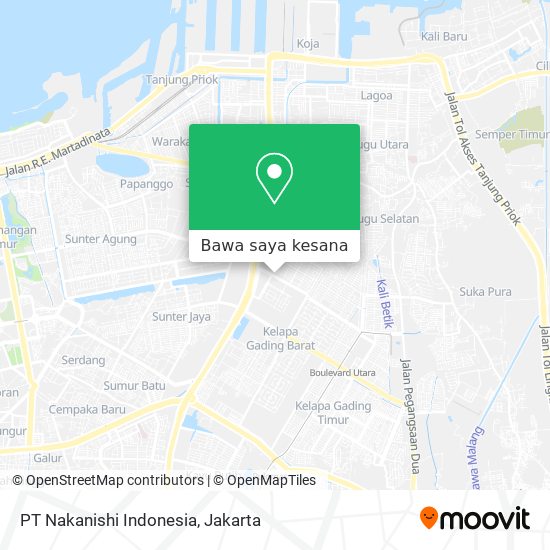 Peta PT Nakanishi Indonesia
