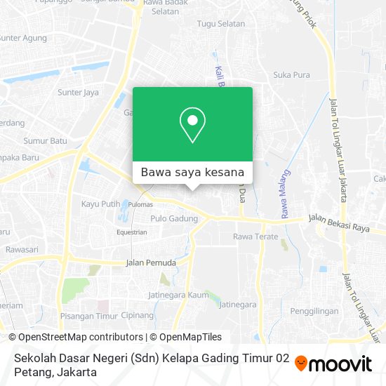 Peta Sekolah Dasar Negeri (Sdn) Kelapa Gading Timur 02 Petang