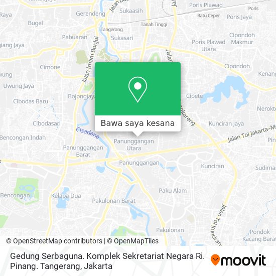 Peta Gedung Serbaguna. Komplek Sekretariat Negara Ri. Pinang. Tangerang