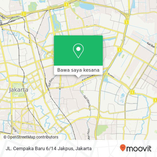 Peta JL. Cempaka Baru 6 / 14 Jakpus, null