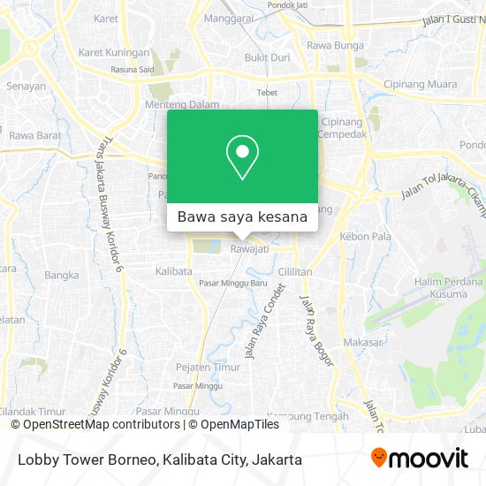 Peta Lobby Tower Borneo, Kalibata City