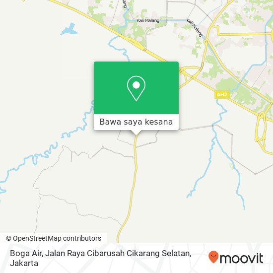 Peta Boga Air, Jalan Raya Cibarusah Cikarang Selatan