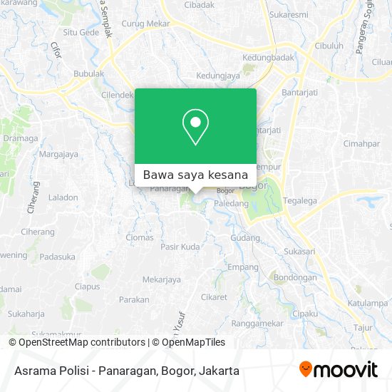Peta Asrama Polisi - Panaragan, Bogor