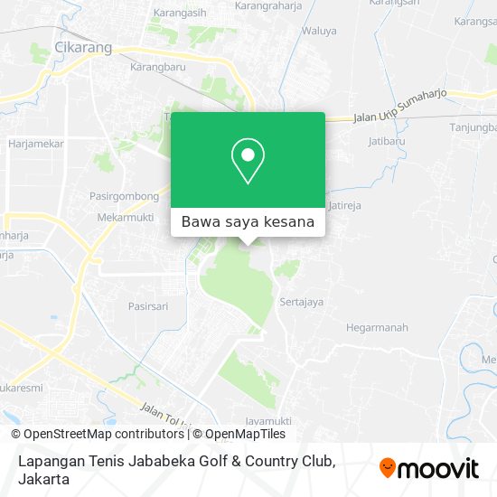 Peta Lapangan Tenis Jababeka Golf & Country Club