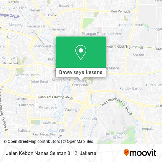 Peta Jalan Kebon Nanas Selatan 8 12