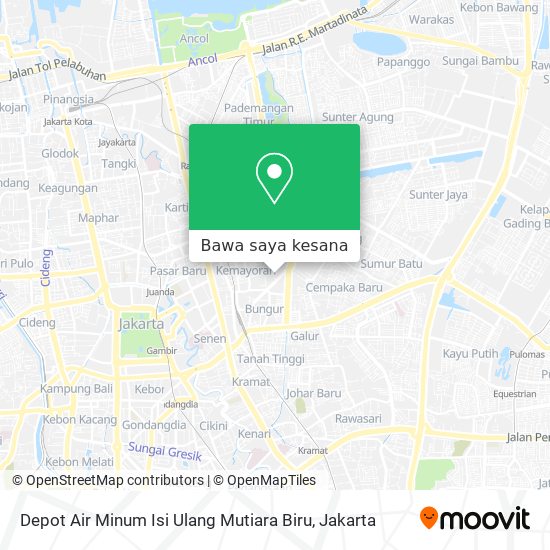 Peta Depot Air Minum Isi Ulang Mutiara Biru