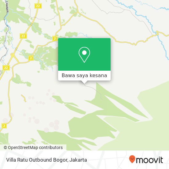 Peta Villa Ratu Outbound Bogor, Jalan Pancawati Caringin