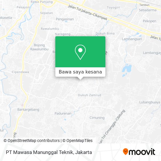 Peta PT Mawasa Manunggal Teknik