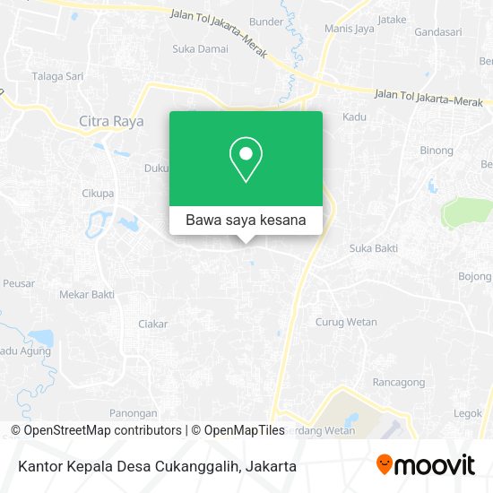 Peta Kantor Kepala Desa Cukanggalih