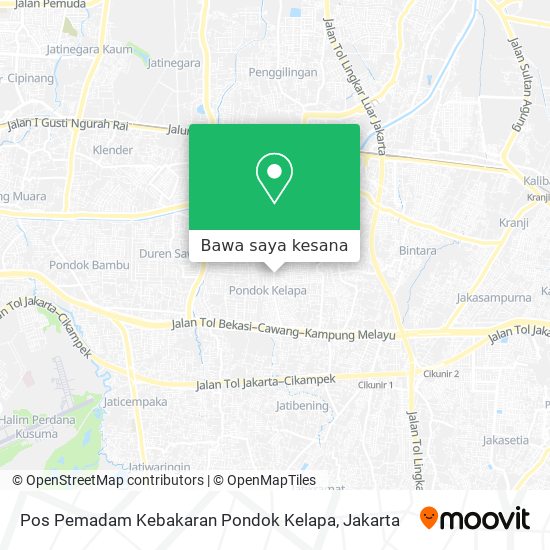 Peta Pos Pemadam Kebakaran Pondok Kelapa