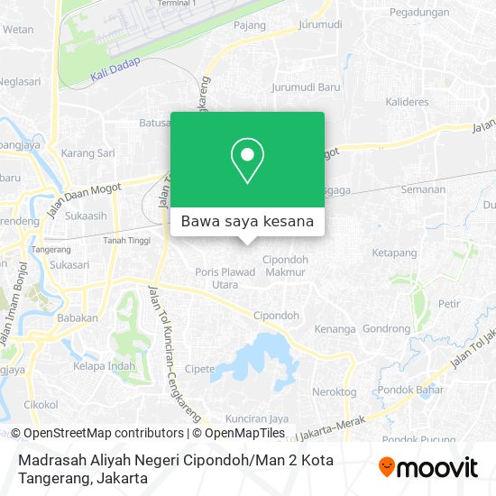 Peta Madrasah Aliyah Negeri Cipondoh / Man 2 Kota Tangerang