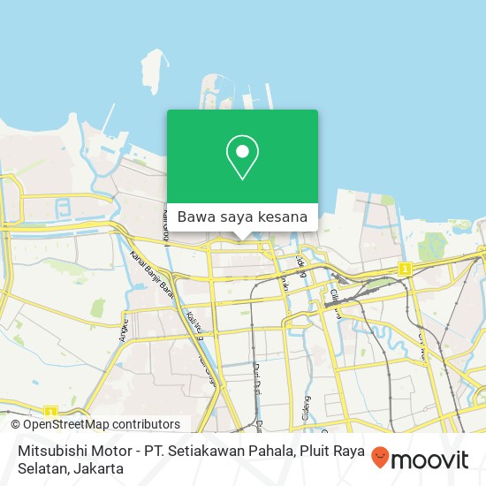 Peta Mitsubishi Motor - PT. Setiakawan Pahala, Pluit Raya Selatan