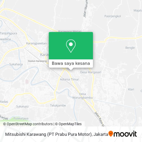 Peta Mitsubishi Karawang (PT Prabu Pura Motor)