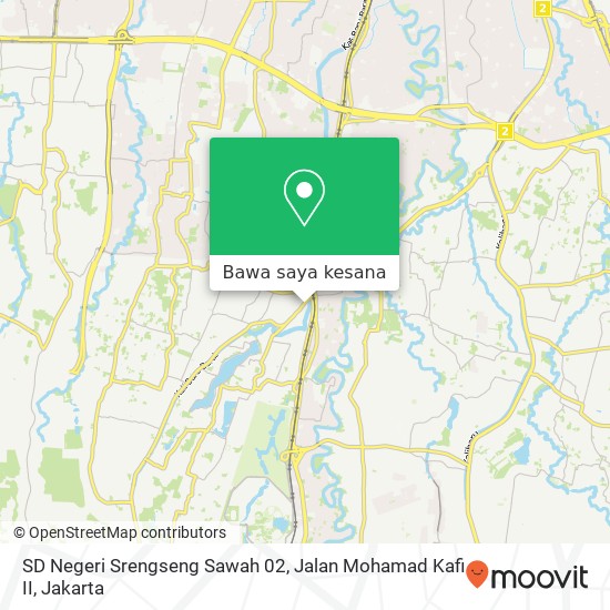 Peta SD Negeri Srengseng Sawah 02, Jalan Mohamad Kafi II