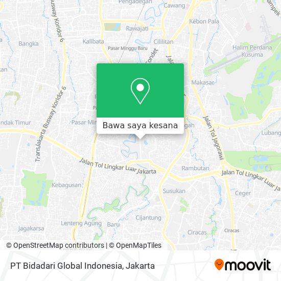 Peta PT Bidadari Global Indonesia