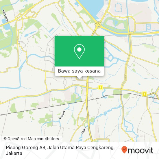 Peta Pisang Goreng A8, Jalan Utama Raya Cengkareng