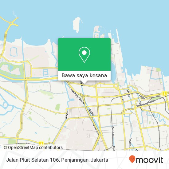 Peta Jalan Pluit Selatan 106, Penjaringan