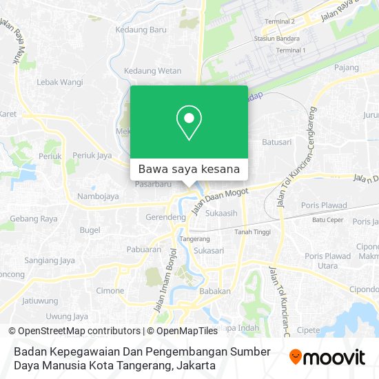 Peta Badan Kepegawaian Dan Pengembangan Sumber Daya Manusia Kota Tangerang