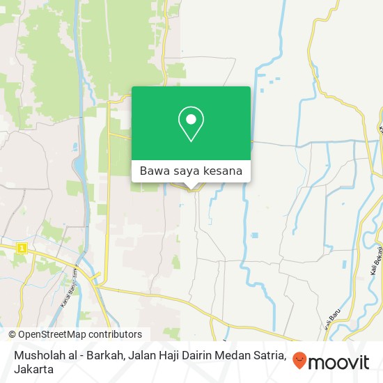Peta Musholah al - Barkah, Jalan Haji Dairin Medan Satria