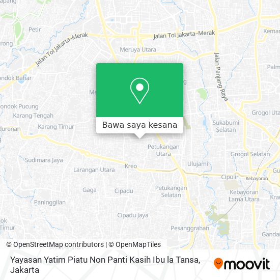 Peta Yayasan Yatim Piatu Non Panti Kasih Ibu la Tansa