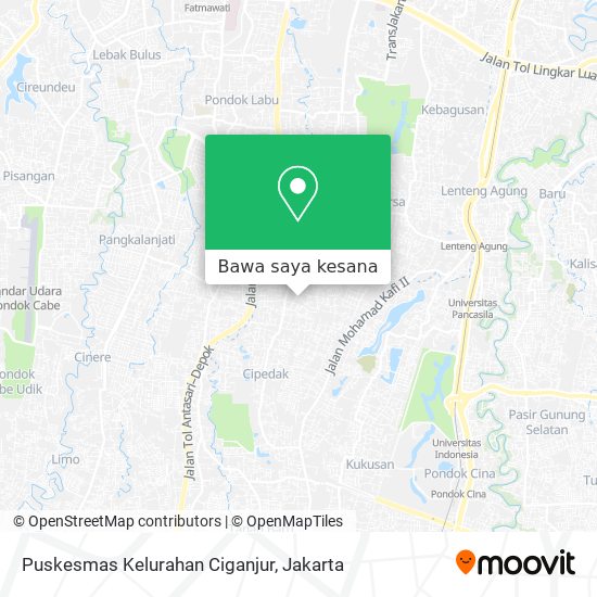 Peta Puskesmas Kelurahan Ciganjur