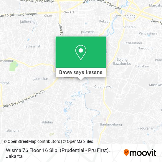 Peta Wisma 76 Floor 16 Slipi (Prudential - Pru First)