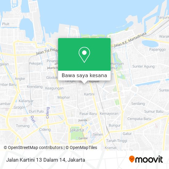 Peta Jalan Kartini 13 Dalam 14