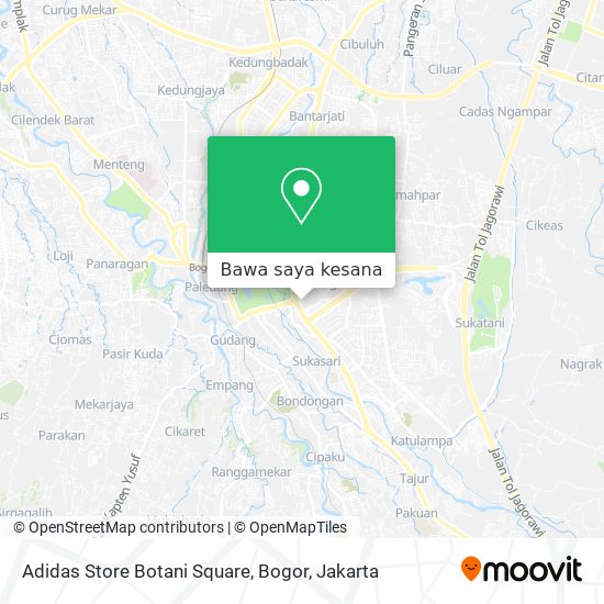 Peta Adidas Store Botani Square, Bogor