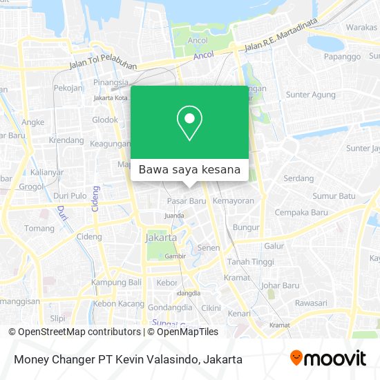 Peta Money Changer PT Kevin Valasindo