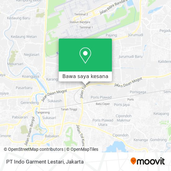 Peta PT Indo Garment Lestari