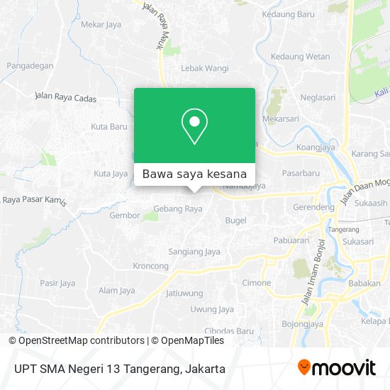 Peta UPT SMA Negeri 13 Tangerang