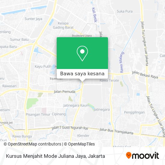 Peta Kursus Menjahit Mode Juliana Jaya