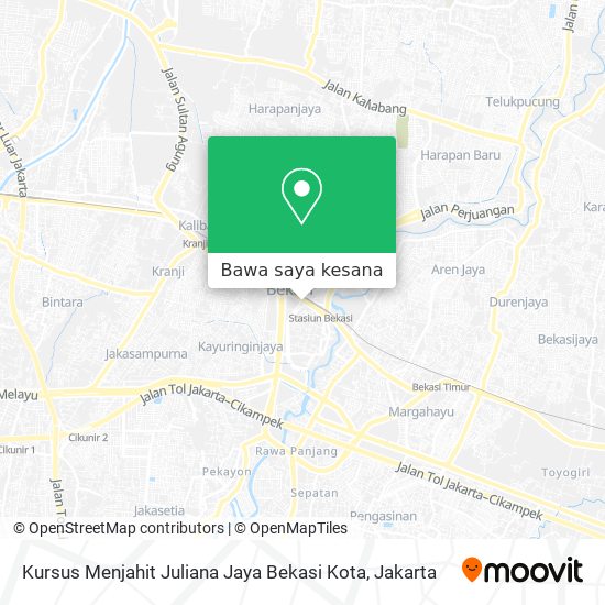 Peta Kursus Menjahit Juliana Jaya Bekasi Kota