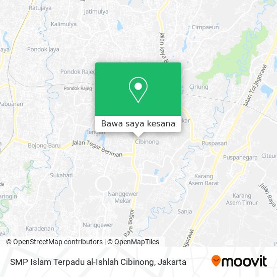 Peta SMP Islam Terpadu al-Ishlah Cibinong