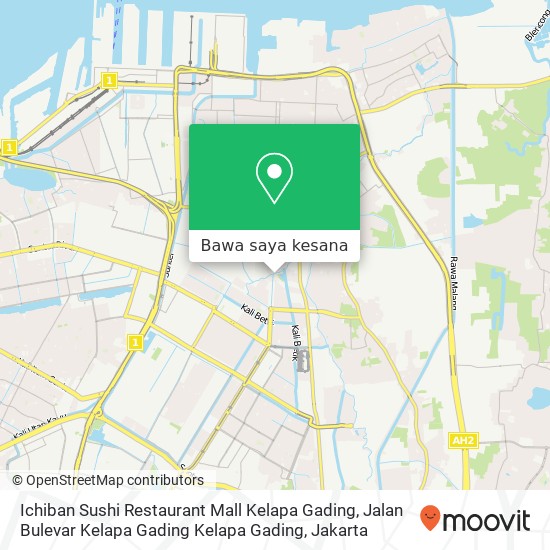 Peta Ichiban Sushi Restaurant Mall Kelapa Gading, Jalan Bulevar Kelapa Gading Kelapa Gading