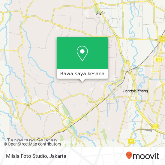 Peta Milala Foto Studio, Jalan Ceger Raya Pondok Aren