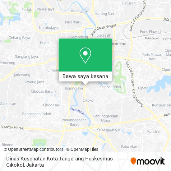 Peta Dinas Kesehatan Kota Tangerang Puskesmas Cikokol