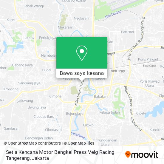 Peta Setia Kencana Motor Bengkel Press Velg Racing Tangerang