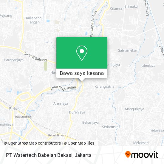 Peta PT Watertech Babelan Bekasi