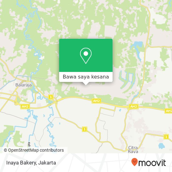 Peta Inaya Bakery, Jalan Aglaonema Raya Sindang Jaya