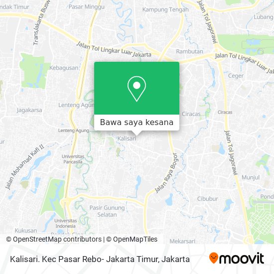 Peta Kalisari. Kec Pasar Rebo- Jakarta Timur