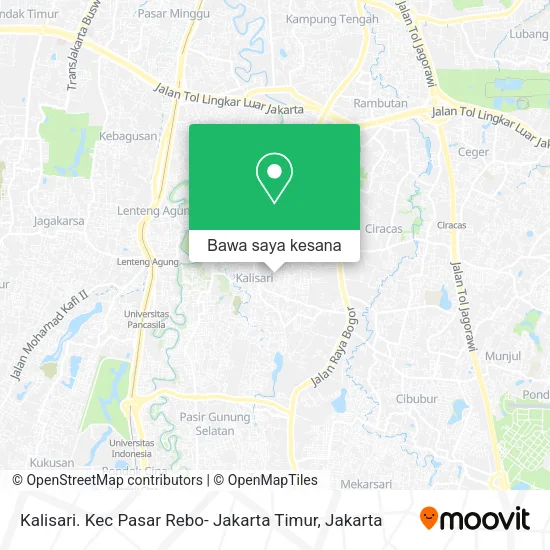 Peta Kalisari. Kec Pasar Rebo- Jakarta Timur