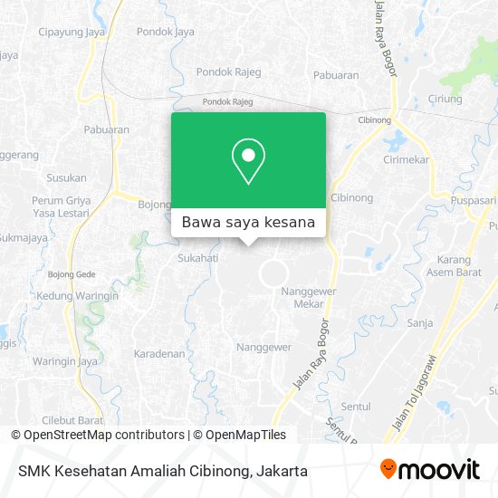 Peta SMK Kesehatan Amaliah Cibinong