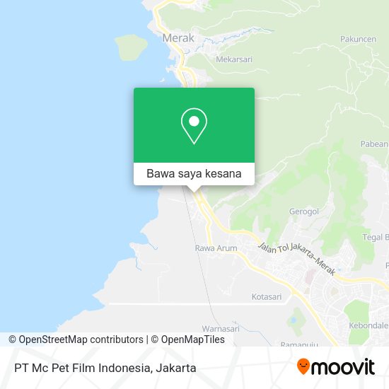 Peta PT Mc Pet Film Indonesia, Jalan Raya Merak