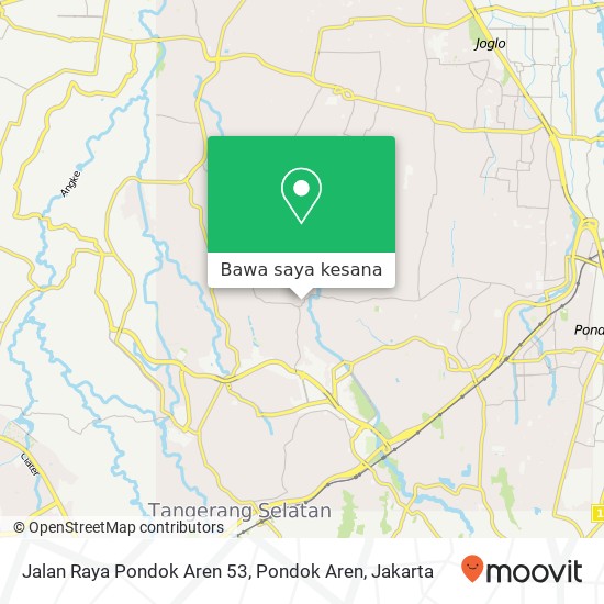 Peta Jalan Raya Pondok Aren 53, Pondok Aren